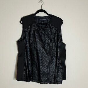 Ashley Stewart Black Quilted Vest